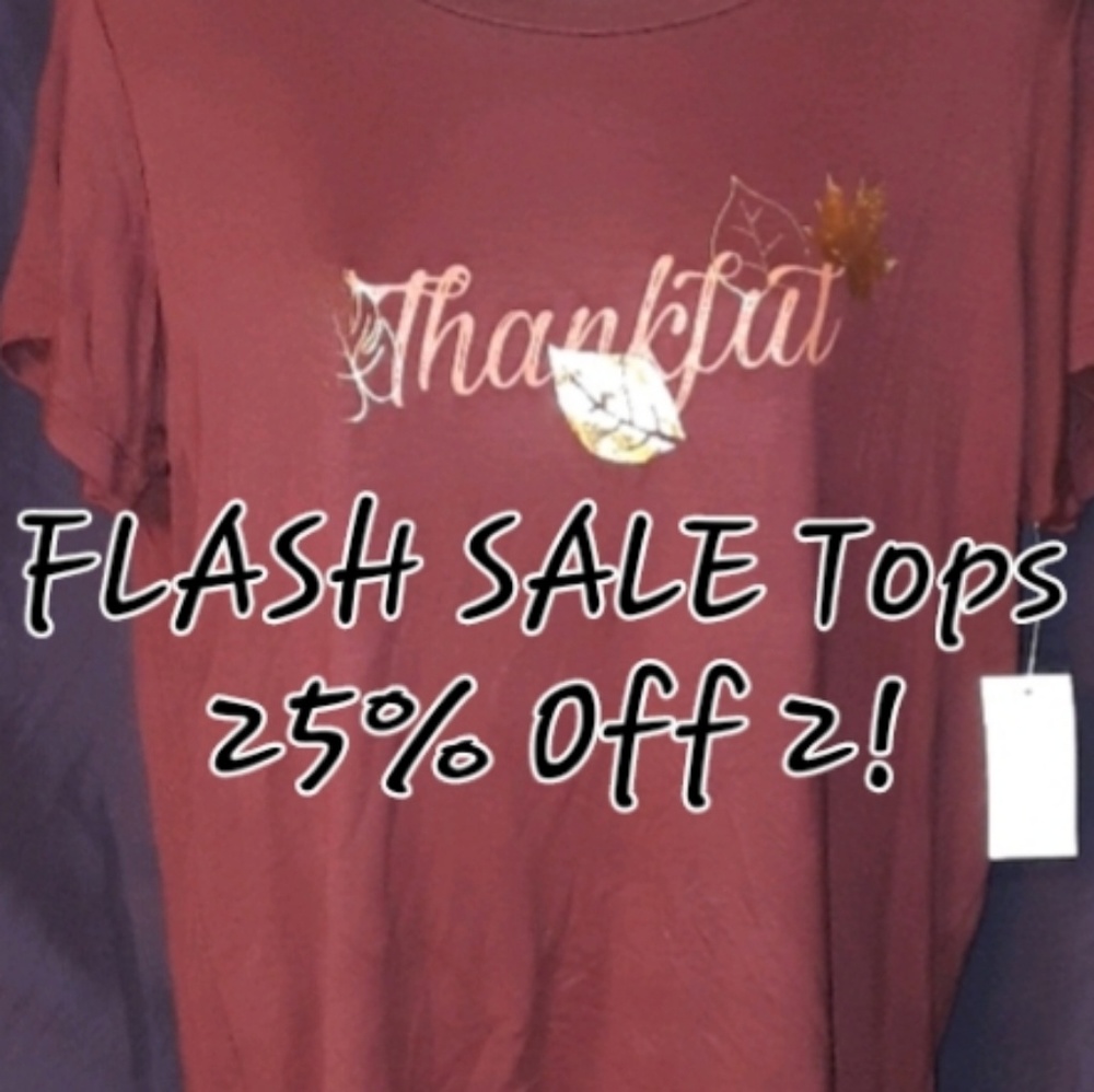 ** Justify "Thankful" Leaves Graphic Tee Wine Leaf